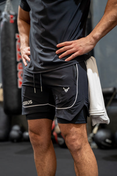 Cerus Charcoal Grey Flow 2-in-1 Shorts