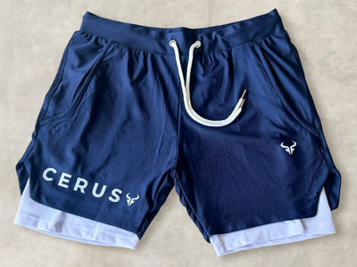 Cerus Navy Apex 2-in-1 Shorts