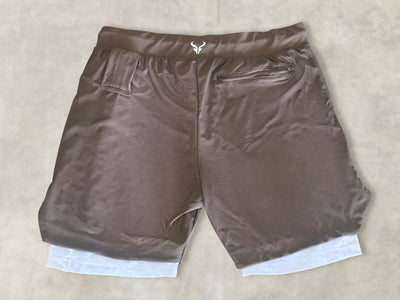 Cerus Clay Brown Fusion 2-in-1 Shorts