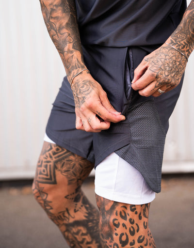 Cerus Grey Hybrid 2-in-1 Shorts