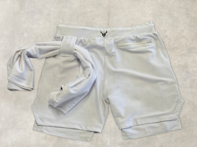 Cerus White Apex 2-in-1 Shorts