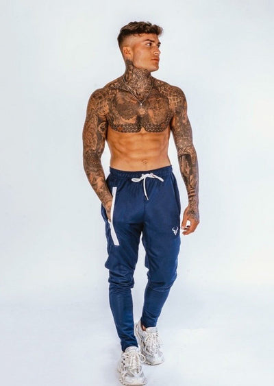 Cerus Nero Navy Slim Fit Jogging Bottoms-Cerus