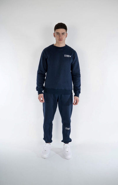 Cerus Navy Legacy Crew Neck Sweatshirt-Cerus
