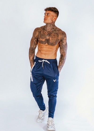 Cerus Nero Navy Slim Fit Jogging Bottoms-Cerus