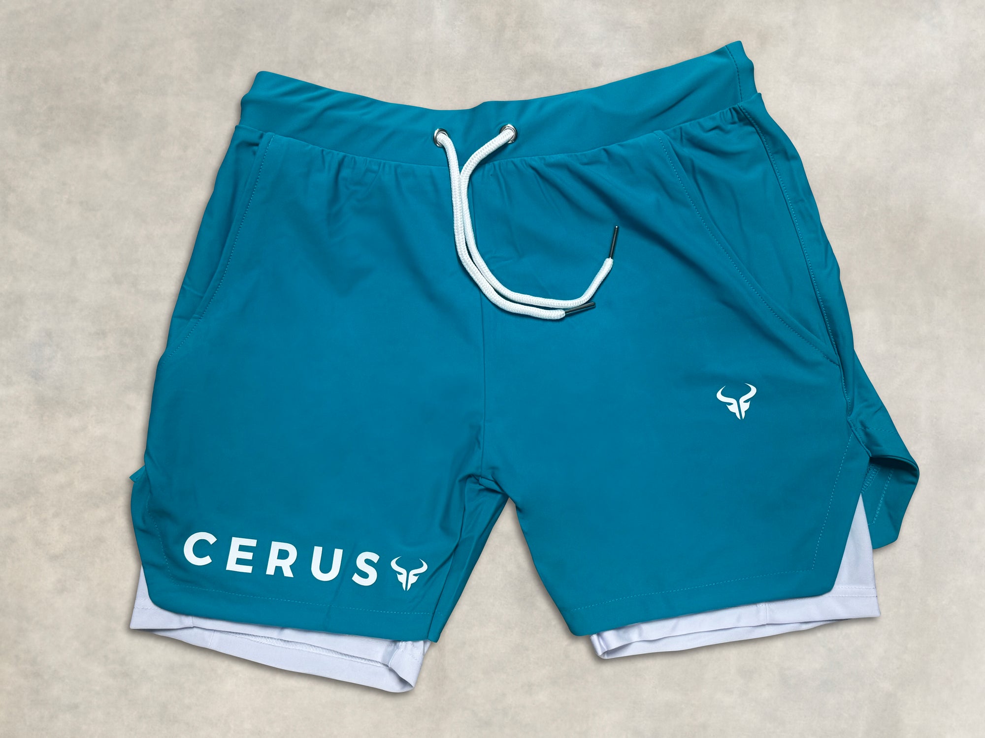 Cerus Teal Apex 2-in-1 Shorts