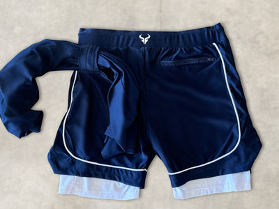 Cerus Navy Flow 2-in-1 Shorts