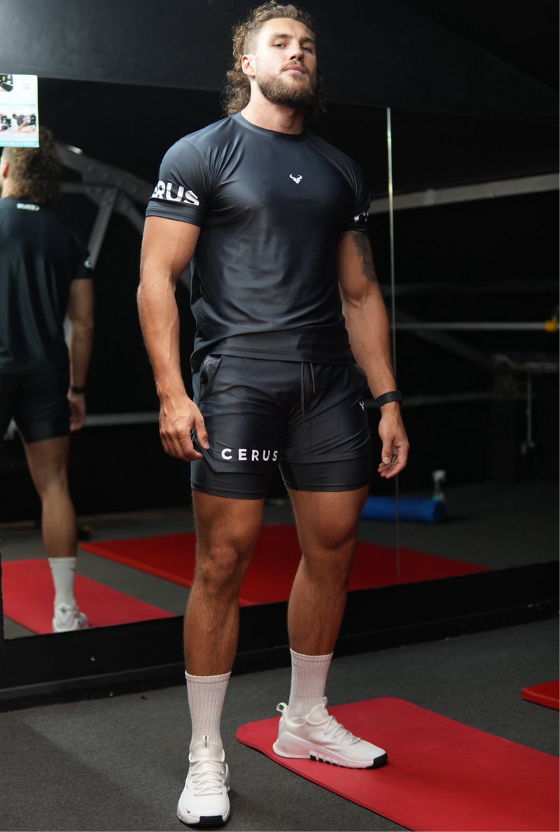 Cerus Charcoal Grey Apex 2-in-1 Shorts