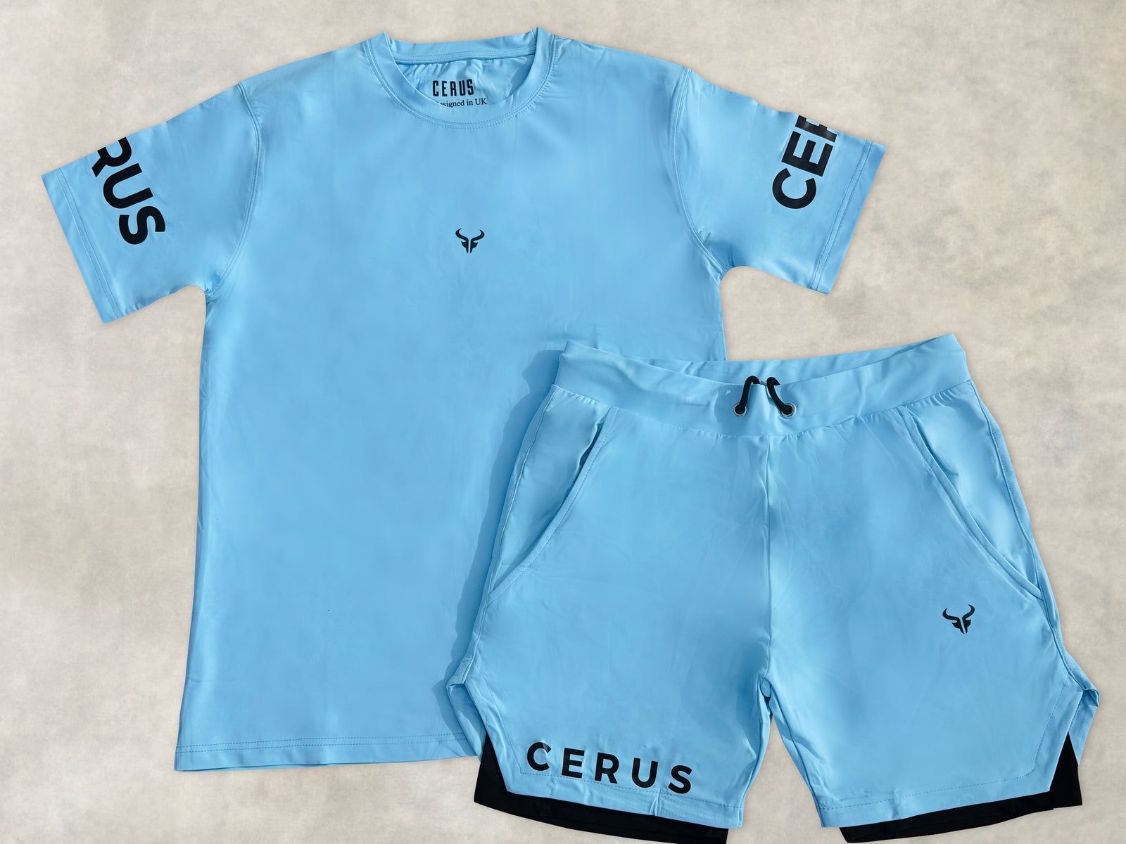 Cerus Light Blue Apex 2-in-1 Shorts