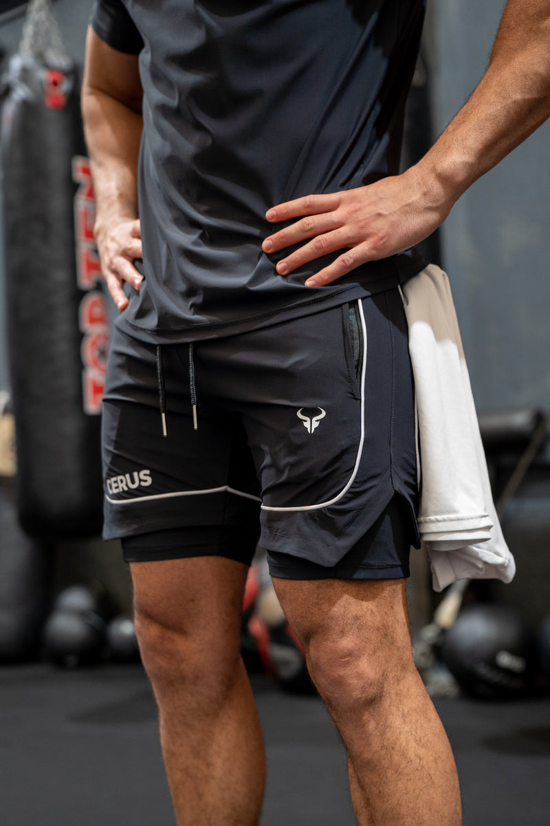 Charcoal Grey Flow 2-in-1 Shorts