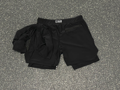 Cerus Black Nexus 2-in-1 Shorts