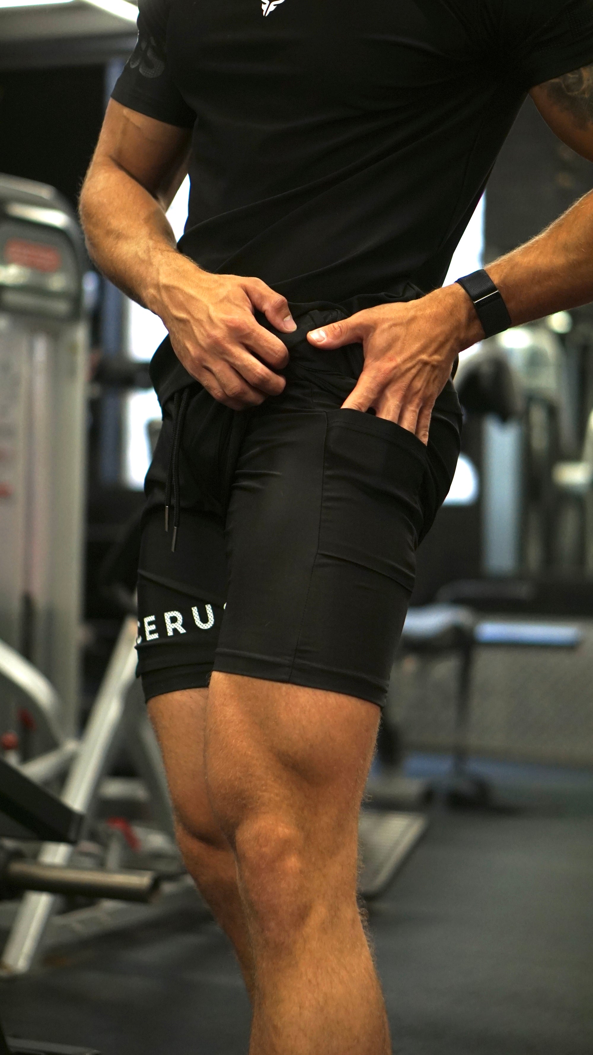 Cerus Black Shadow Fusion 2-in-1 Shorts