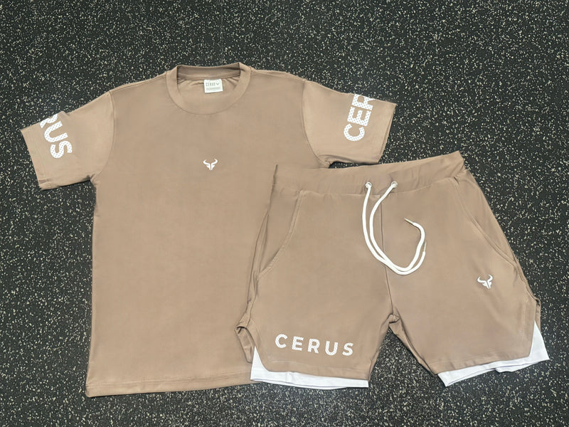 Cerus Clay Brown Fusion 2-in-1 Shorts