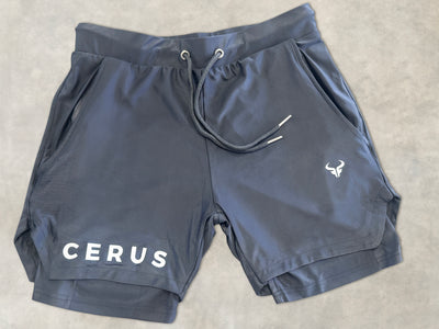 Cerus Charcoal Grey Apex 2-in-1 Shorts