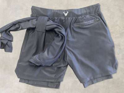Cerus Charcoal Grey Apex 2-in-1 Shorts