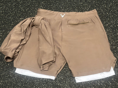 Cerus Clay Brown Fusion 2-in-1 Shorts
