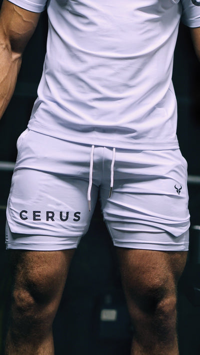 Cerus White Fusion 2-in-1 Shorts