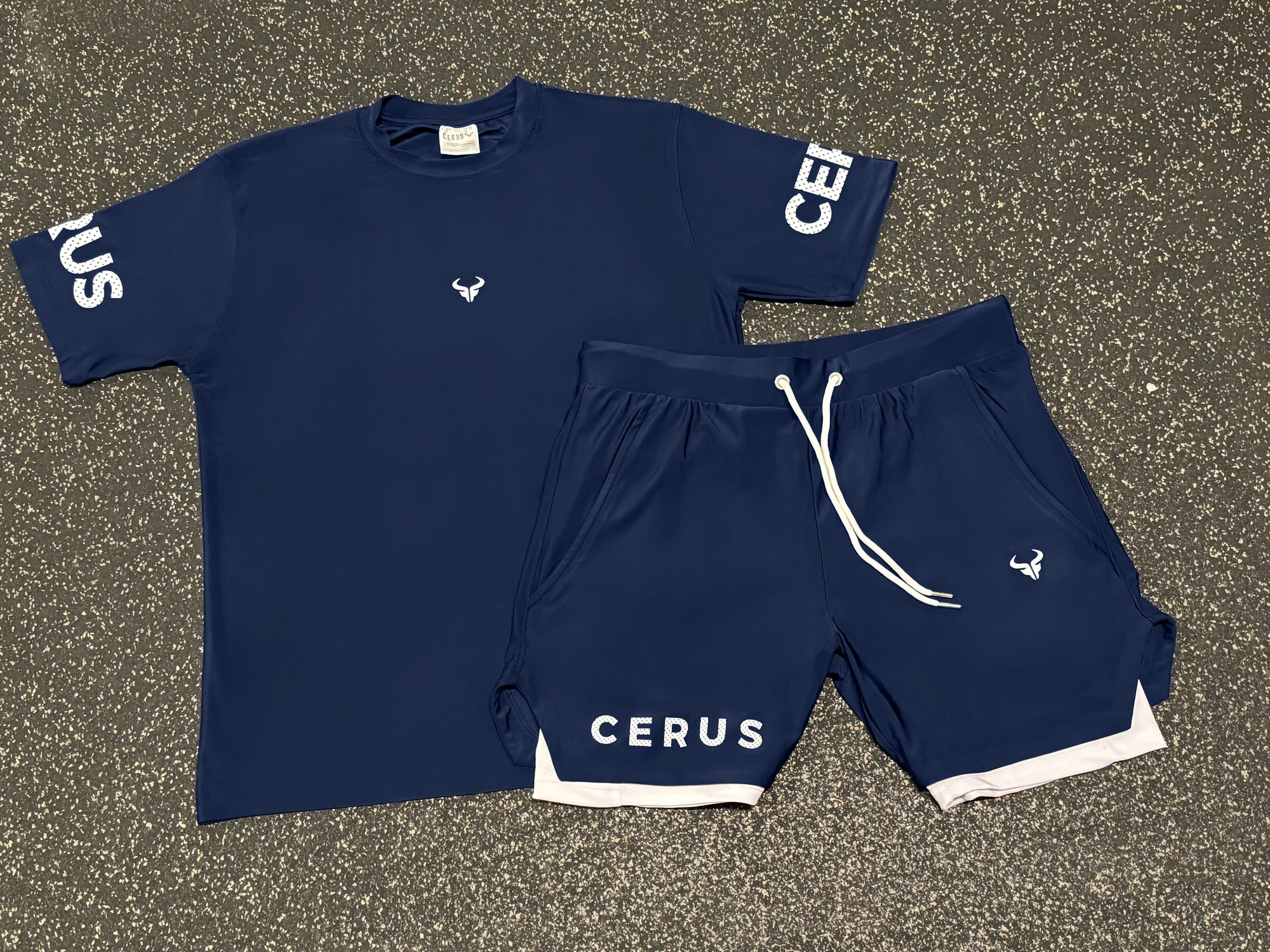 Cerus Navy Fusion 2-in-1 Shorts