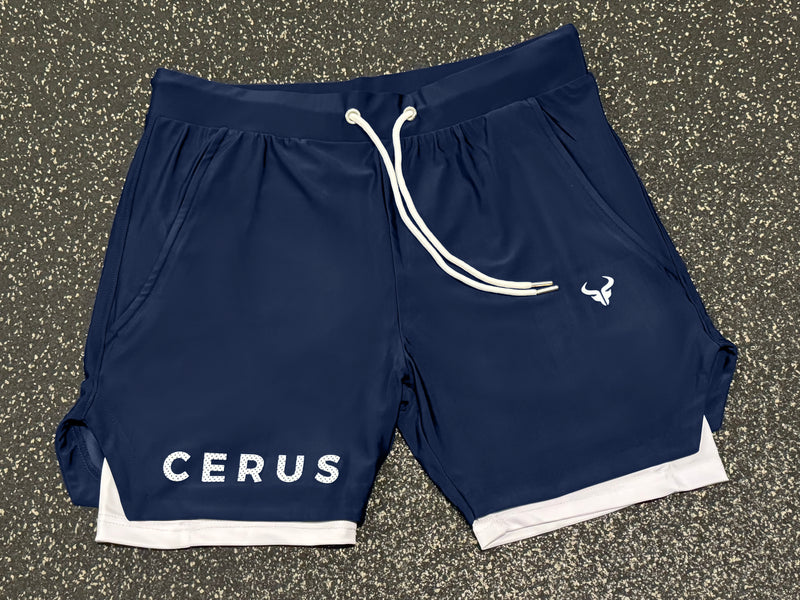 Cerus Navy Fusion 2-in-1 Shorts