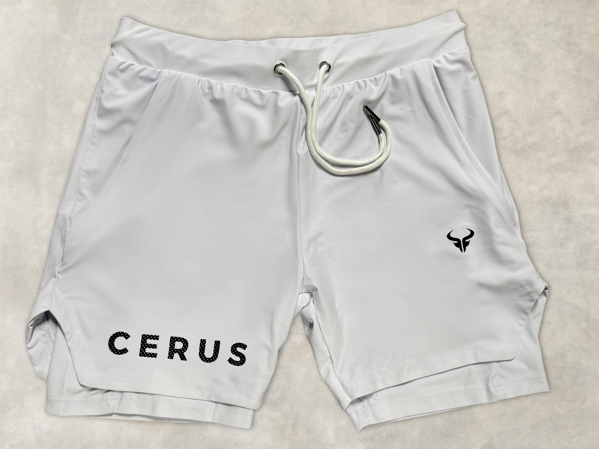 Cerus White Fusion 2-in-1 Shorts