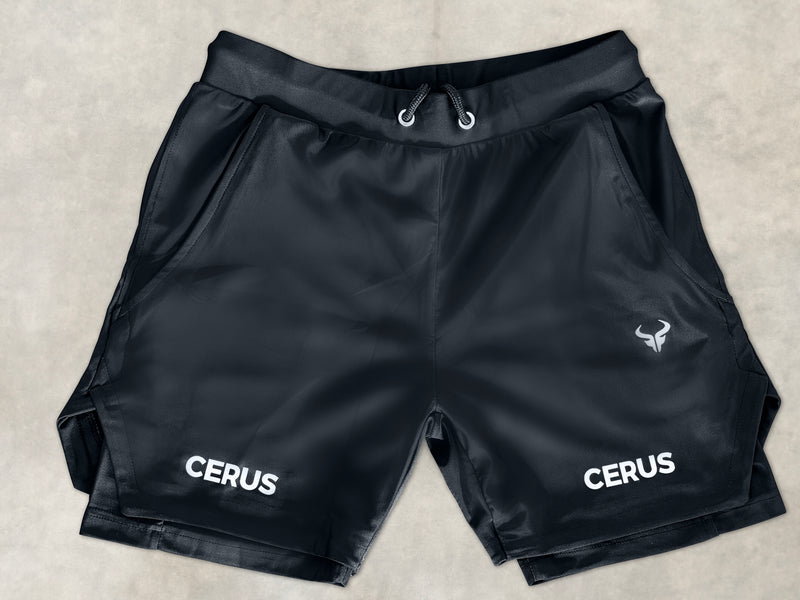 Cerus Black Vector 2-in-1 Shorts