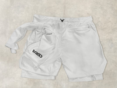 Cerus White Fusion 2-in-1 Shorts