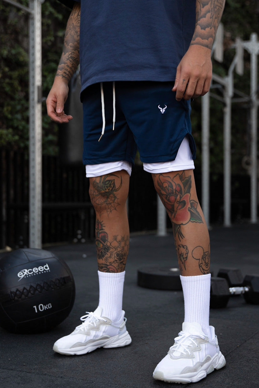 Cerus Navy Quantum 2-in-1 Shorts