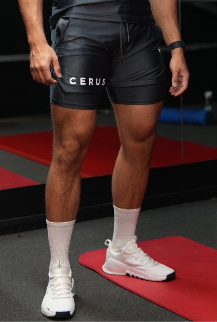 Cerus Charcoal Grey Apex 2-in-1 Shorts