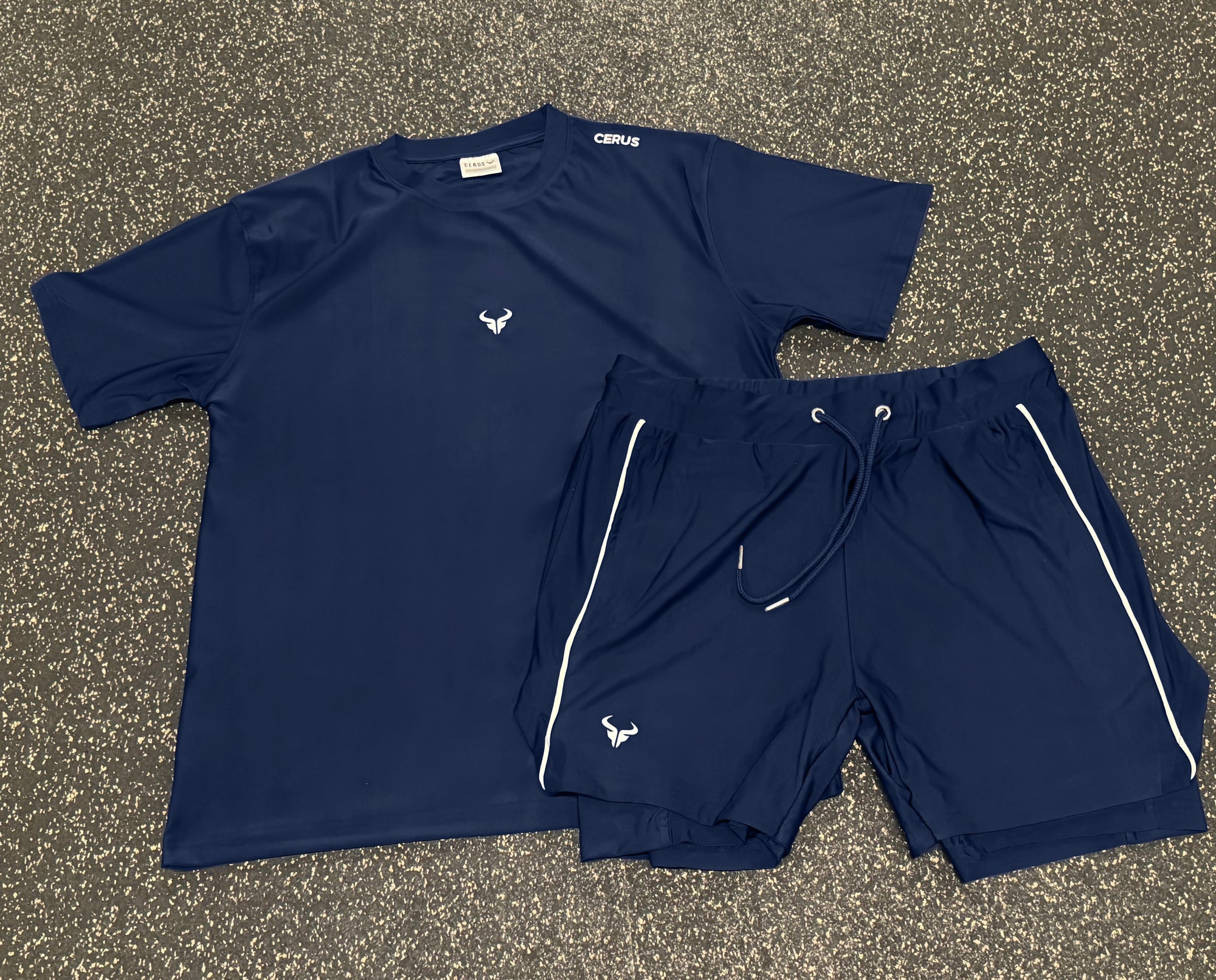 Cerus Navy Flex 2-in-1 Shorts