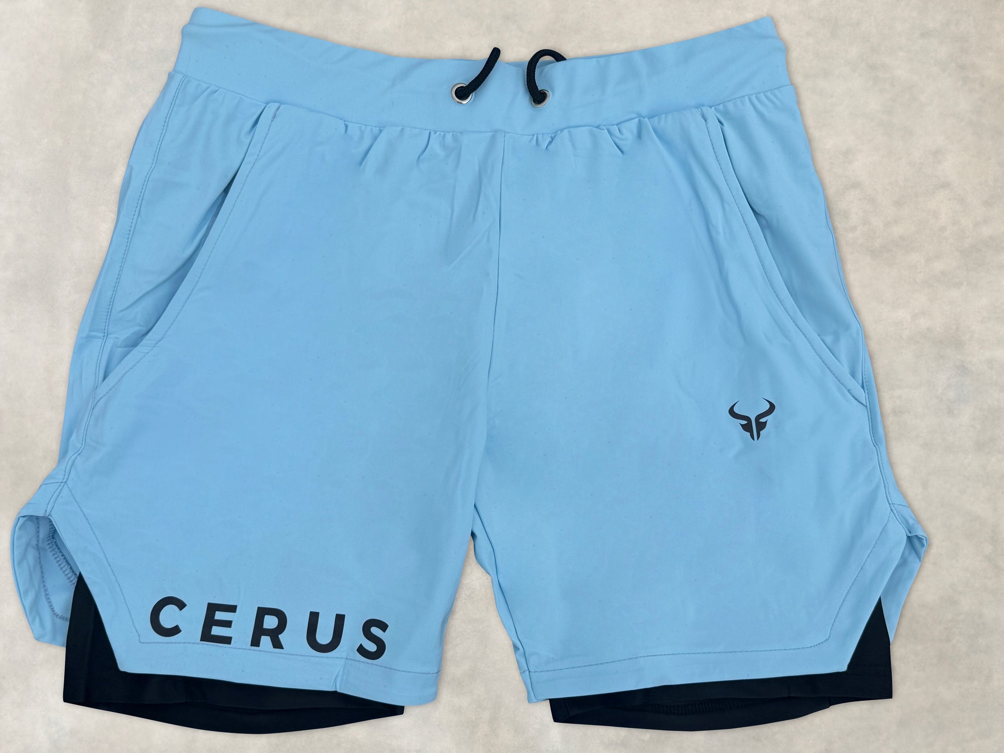 Cerus Light Blue Apex 2-in-1 Shorts