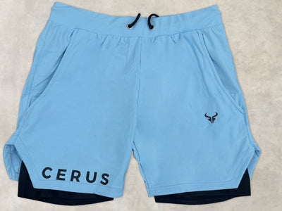 Cerus Light Blue Apex 2-in-1 Shorts