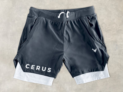 Cerus Charcoal Grey Fusion 2-in-1 Shorts