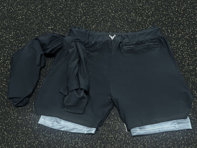 Cerus Charcoal Grey Fusion 2-in-1 Shorts
