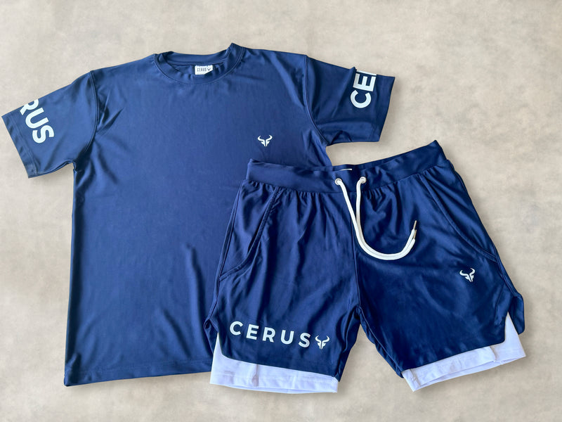 Cerus Navy Apex 2-in-1 Shorts