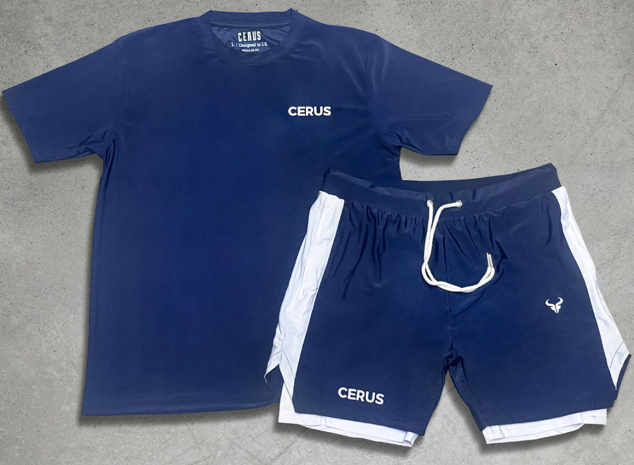 Cerus Navy Vita 2-in-1 Shorts