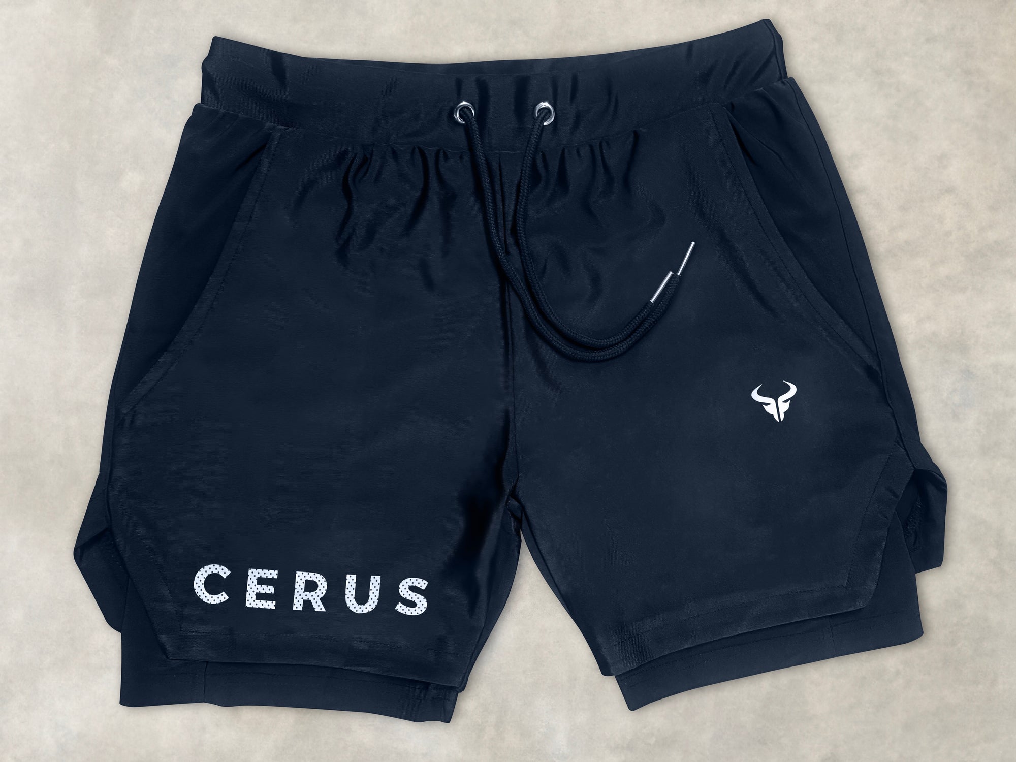 Cerus Black Shadow Fusion 2-in-1 Shorts (2 Pack)
