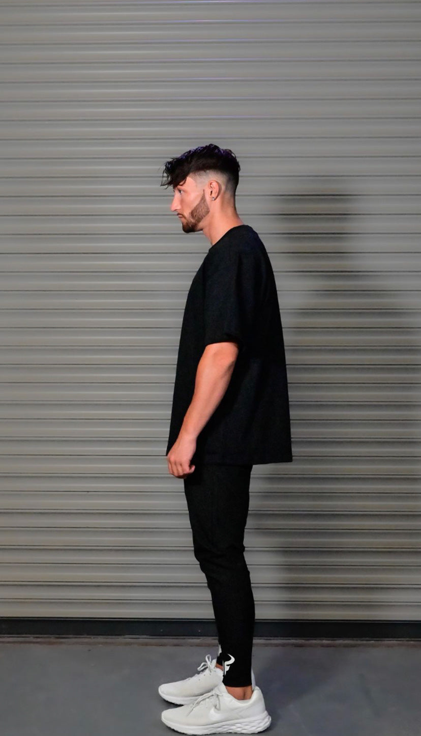 Cerus Black Flow High Rib Jogger