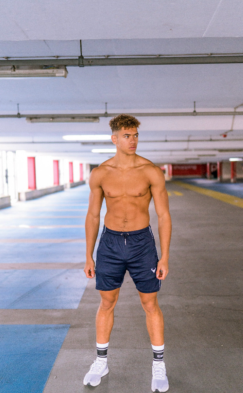 Cerus Navy Element Men’s Gym Shorts-Cerus