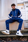 Cerus Navy & White Theo Full-Zip Hoodie