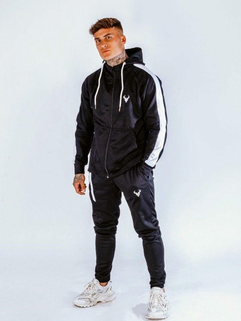 Black slim fit online tracksuit bottoms