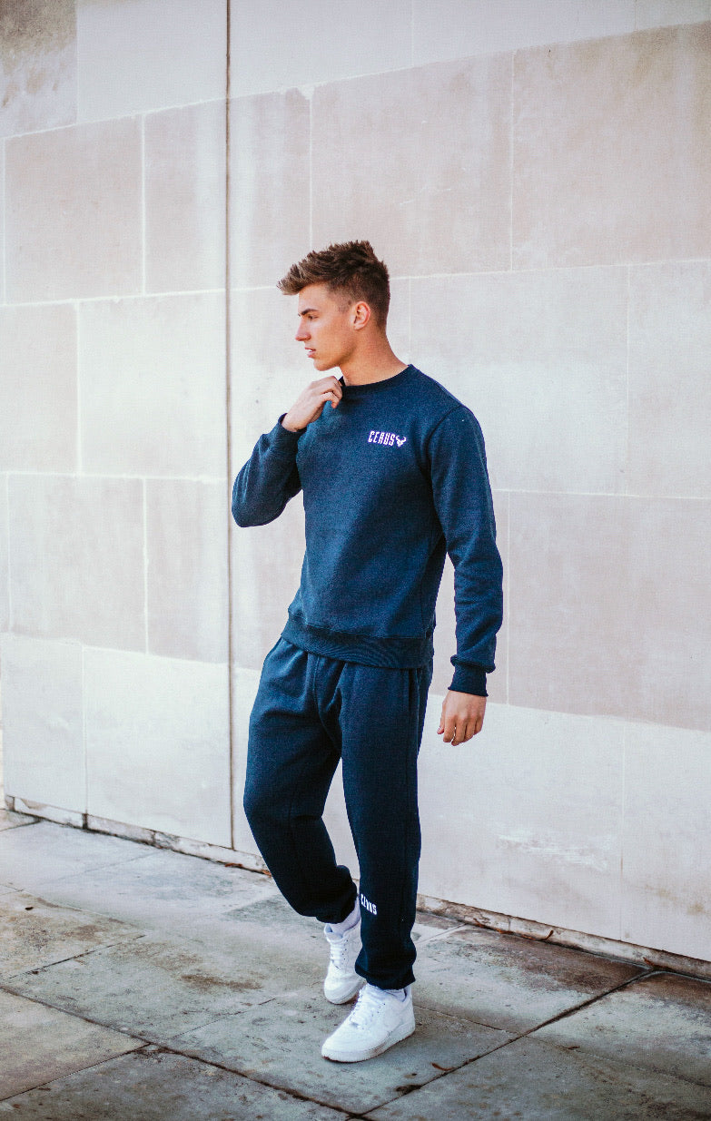 Cerus Navy Legacy Crew Neck Sweatshirt-Cerus