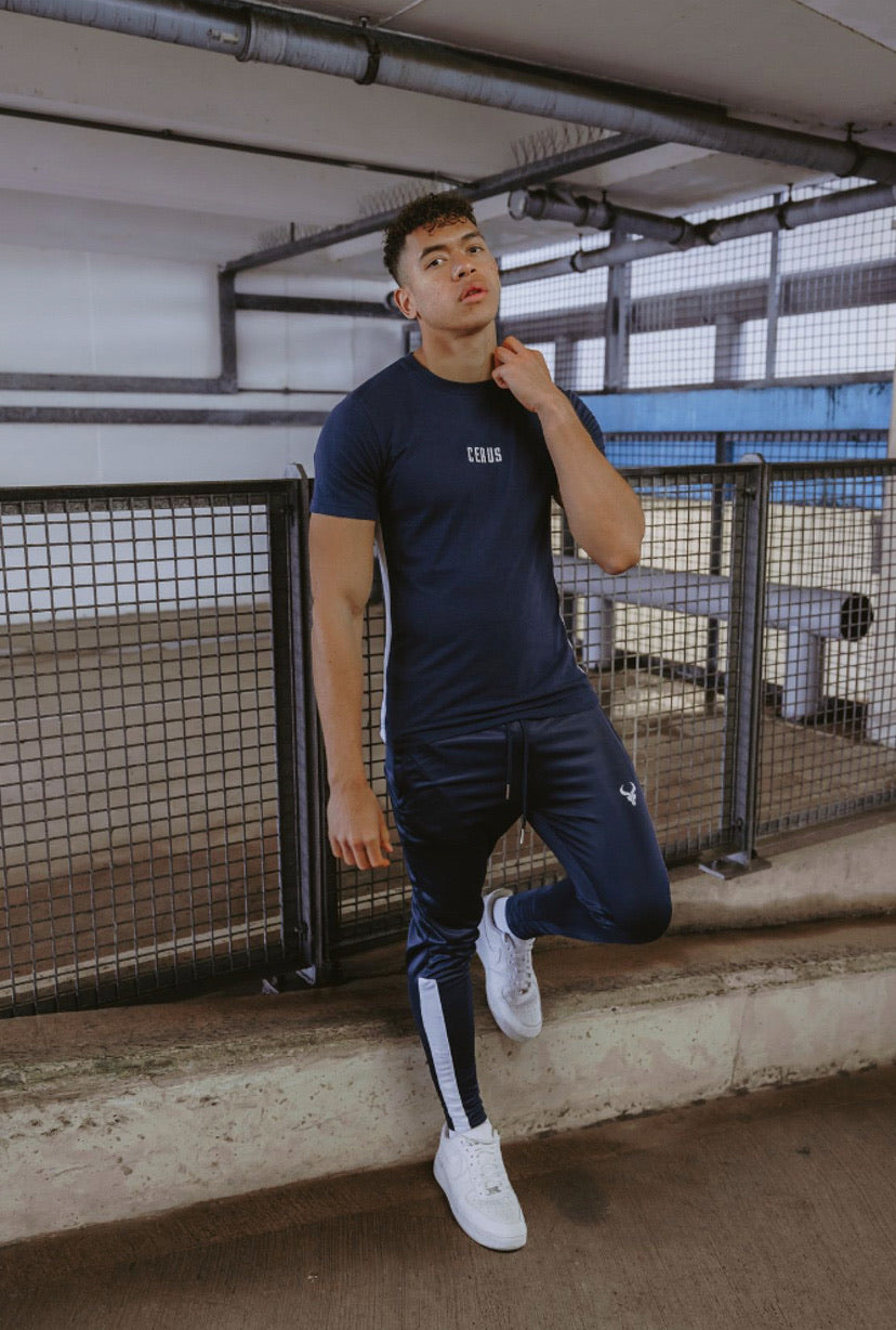 Cerus Navy Essential Jogging Bottoms